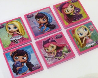 Little Charmers Note Pads Set of 6 - Excellent Party Favors - Little Charmers Birthday Party Favor - Little Charmers Goodie Bag Stuffer
