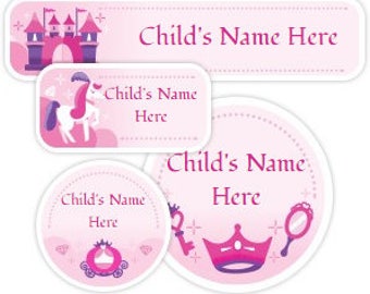 Baby Girl Name Sticker - Daycare Labels for Girl - Princess Name Sticker - Custom School Label - Girl Baby Bottle Labels - Sippy Cup Labels