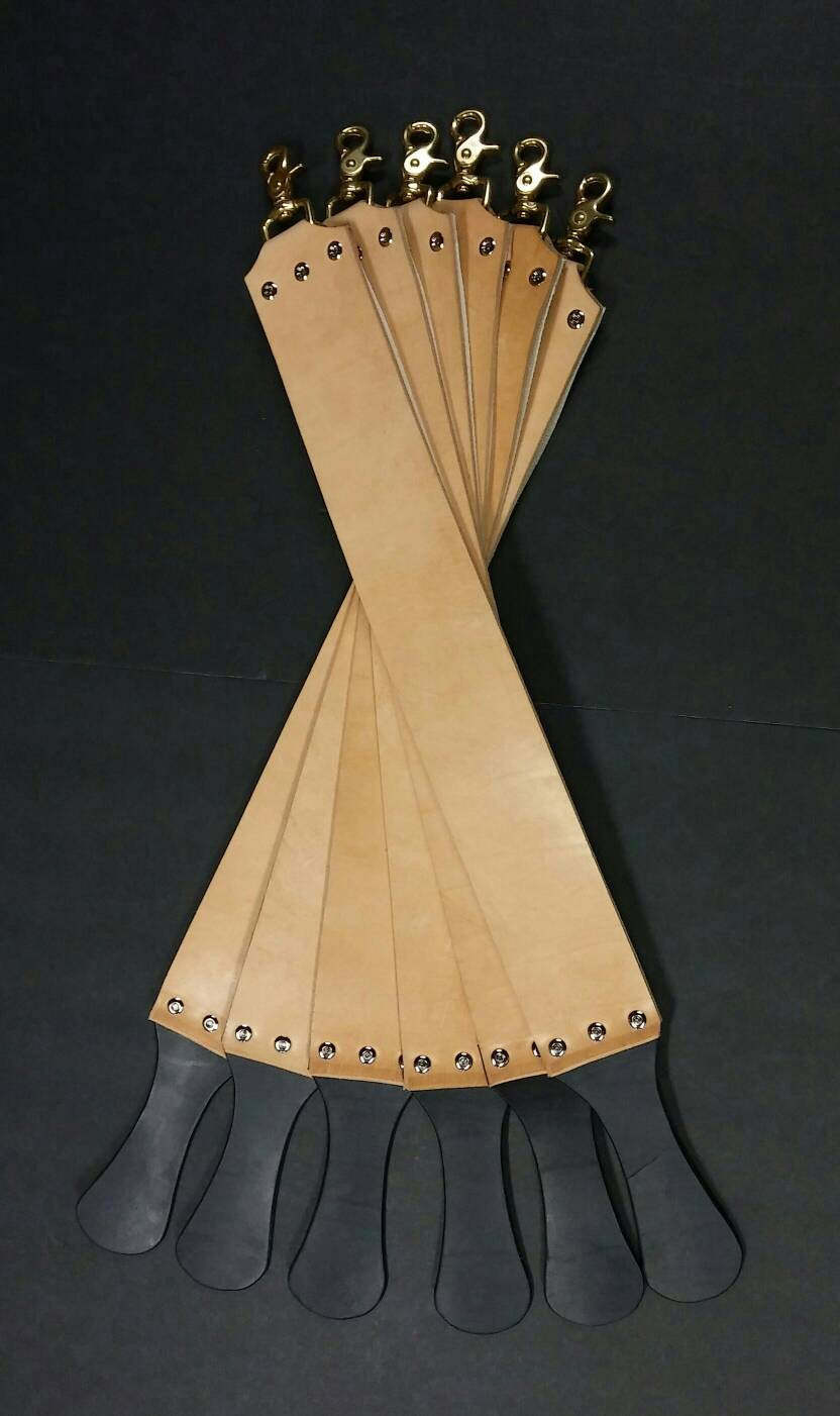 Straight razor strop with leather and canvas from AgrarianCrafts on