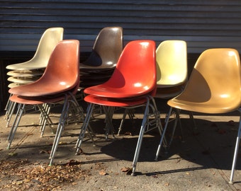 Eames for Herman Miller Stacking Chairs in Autumn Colors