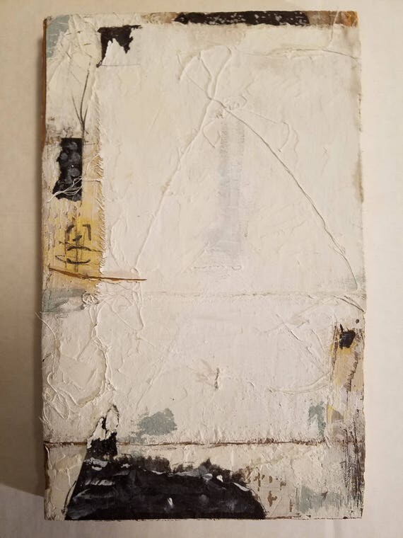 Original Abstract Mixed Media Textured Minimalist Painting on