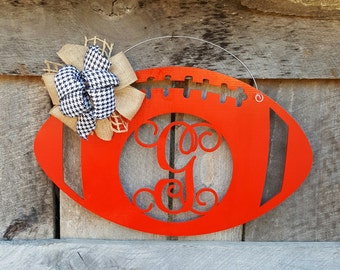 Football Door Hanger - Personalized Football Wreath - Alabama - Fall Door Hanger