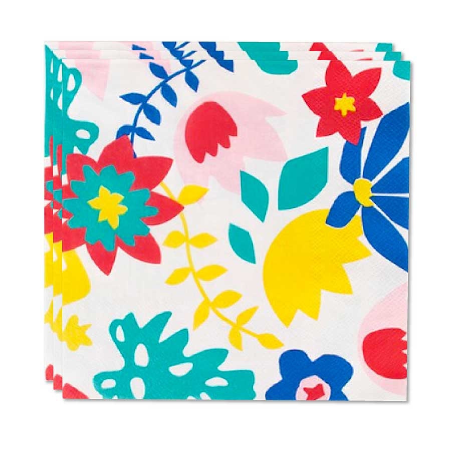 Floral Paper Napkins Tropical Flower Napkins 20 Garden