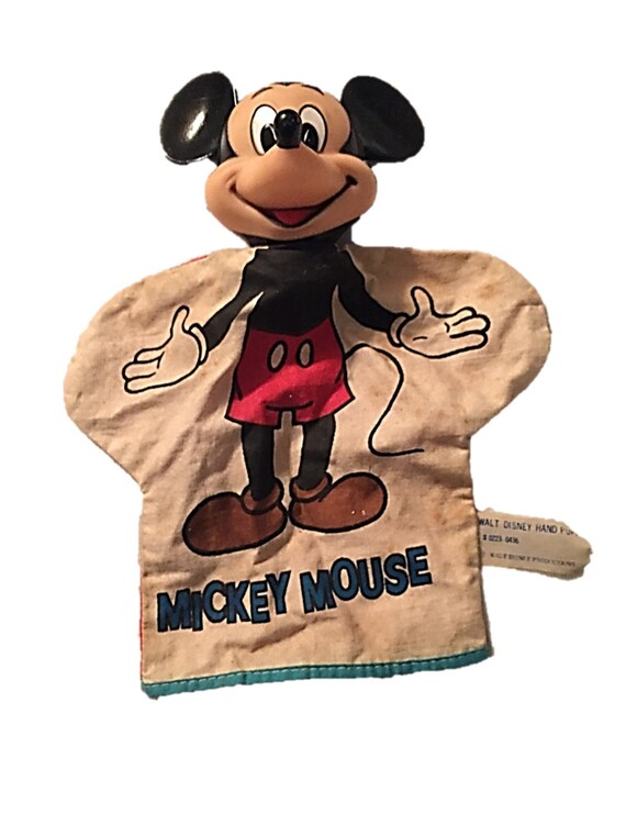 Vintage Mickey Mouse Hand Puppet Toy Walt Disney made in