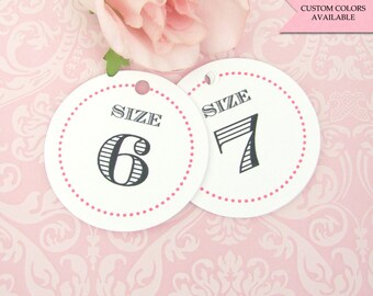 Flip flop tags (30) - Flip flop size tags - Wedding flip flop tags