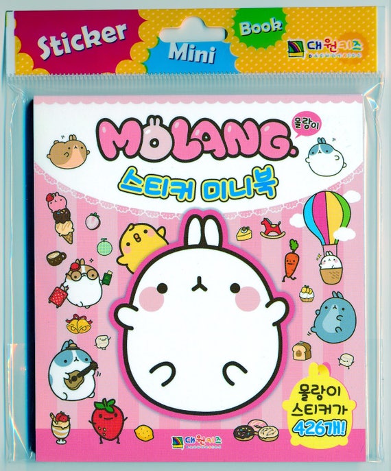 Molang Sticker Book 426 Piece Diary Washi Masking Scrapbook molang-sticker-book-426-piece-diary-washi-masking-scrapbook