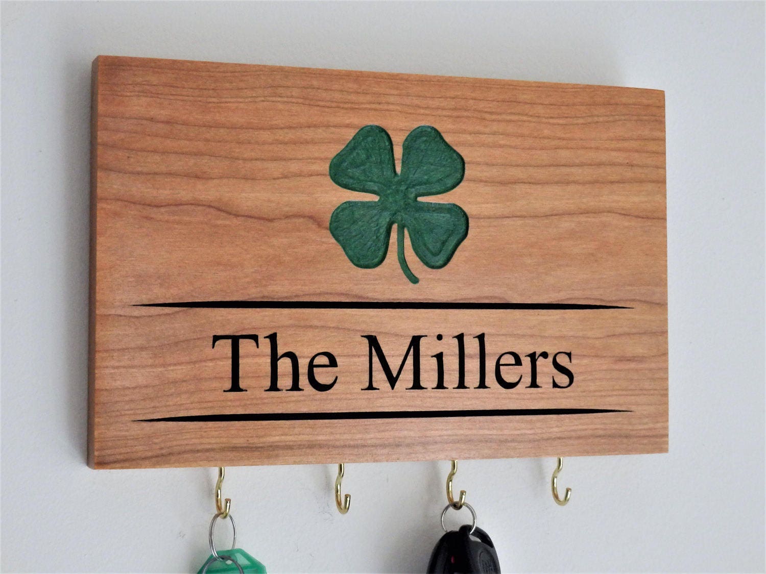 Luck of the Irish Decorative Key Rack 4 Leaf Clover Lucky