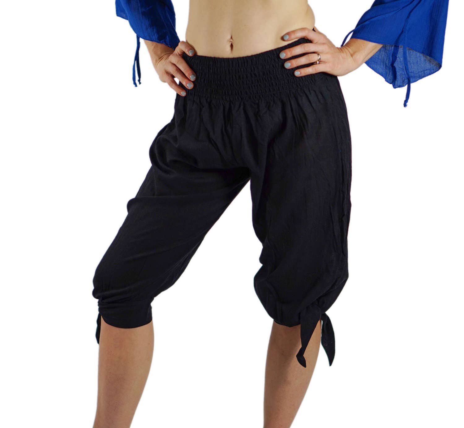 CASTAWAY PANTS BLACK Medieval Renaissance Festival Gypsy