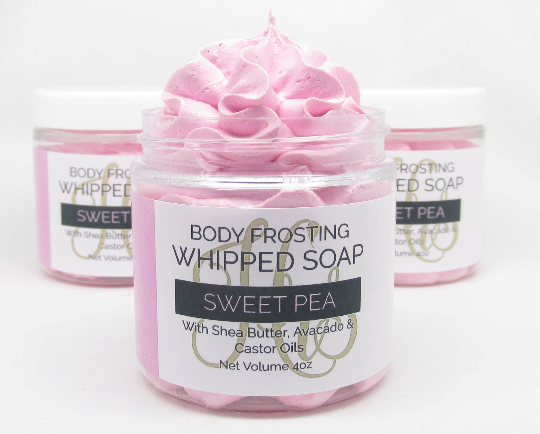 Fluffy Whipped Soap Body Frosting Sweet Pea 4oz. Bath
