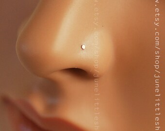 teeny tiny nose stud, Gold Nose Stud, 14k Gold Nose Stud, Ball Nose Stud, Minimalist Nose Stud, Barely There Stud, Dot Nose Stud, Nose Stud