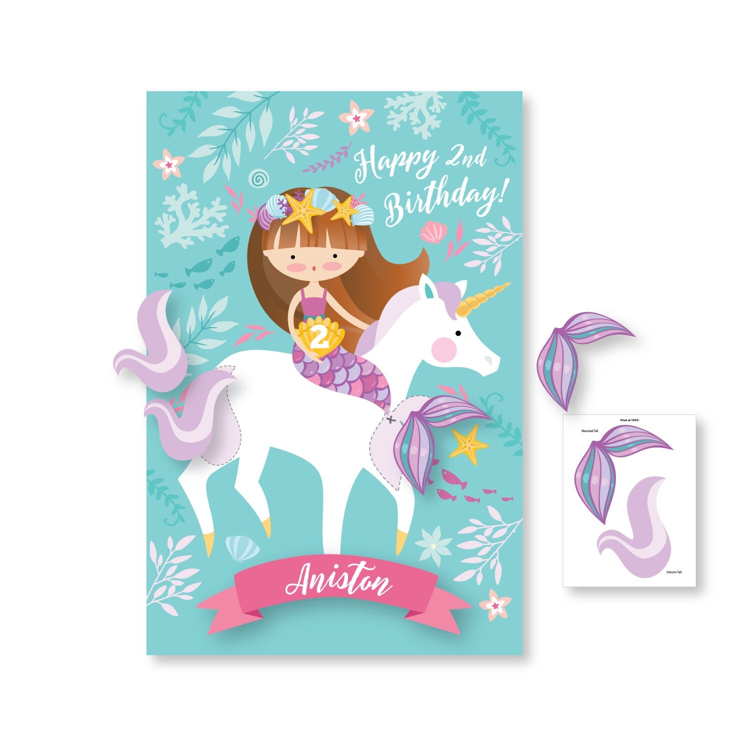 mermaid birthday unicorn Tail and and Pin on Mermaid Mermaid / the the Unicorn