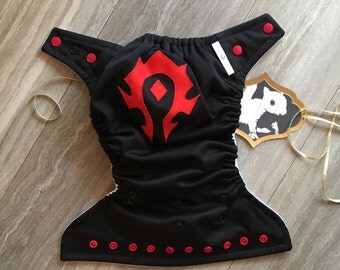 Horde - World of Warcraft - Cloth Diaper Cover or Pocket Diaper (One Size)