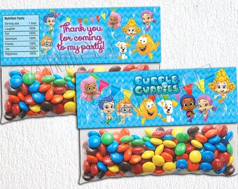 INSTANT DOWNLOAD only with payment in PayPal! Bubble Guppies Bag Toppers, Bubble Guppies Party, Printable