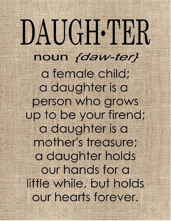 Items similar to Personalized Daughter Definition Wood Sign, Canvas