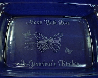 Gift For Mom ~ Butterfly Gift ~ Engraved Baking Pan ~ Engraved Gift ~ Gift For Step Mom ~ Mothers Day Gift ~ Birthday Gift Mom ~ Mom Gift ~