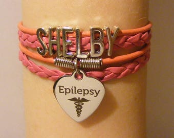 Epileptic bracelet, epileptic jewelry, epilepsy bracelet, epilepsy jewelry, medical id bracelet, medical id jewelry, fashion bracelet