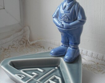 vintage rare Gir French decorative majolica ashtray