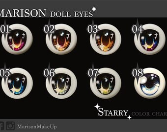 Marison Doll Eyes { Starry } - Handmade Dollfie Dream Eyes ( 20mm-24mm )