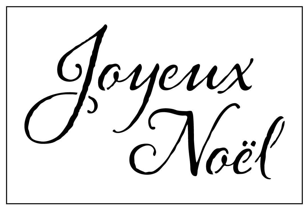 Alana07 Reusable Laser-Cut Stencil Joyeux Noel