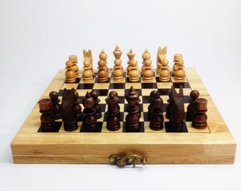 Wooden Chess set, handmade game, handmade chess, Chess set.
