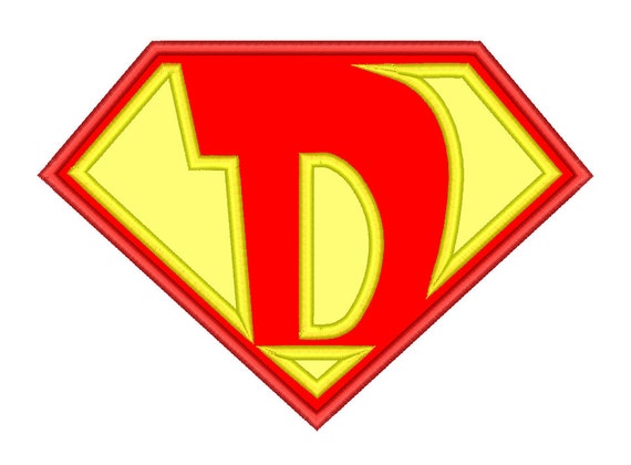 Alphabet D Superman Font Appliqué Embroidery Font