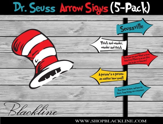 DIGITAL Dr. Seuss Arrow Signs