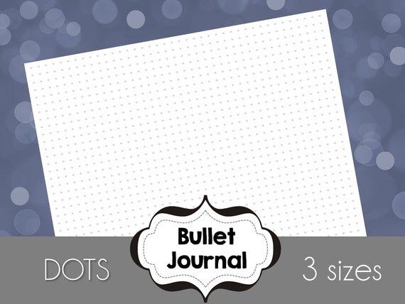 grid dots bullet journal printable paper 9x7 a5 and letter