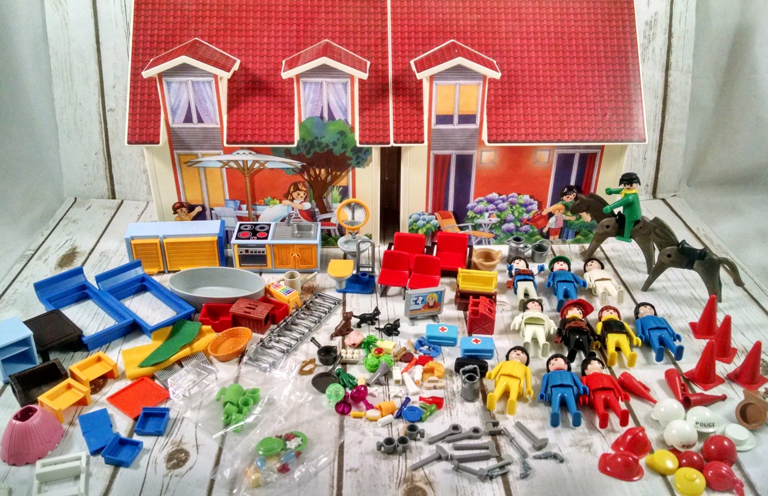 Vintage Playmobil Geobra Doll House & Accessories Mixed Set