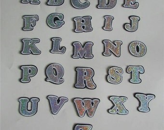 1 Alphabet Letters iron on or sew on patch applique Alphabet patch, Alphabet applique, Letters patches letters patch Letters applique