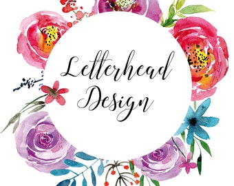 LETTERHEAD DESIGN, Business corporate design, Printable business supply, all sizes available, Personalised Stationery, Office supplies