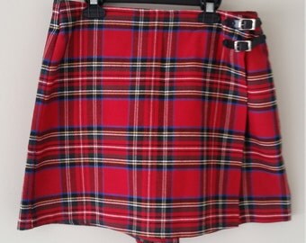 90s plaid skirt | Etsy