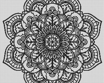 Download KIT Spectrum Mandala Cross Stitch Kit - Colourful Modern ...