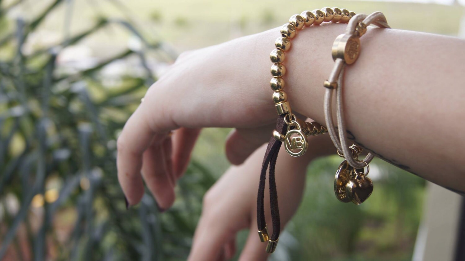 Gold Charm Bracelet Gold bead bracelet by Vasylious by Vasylious