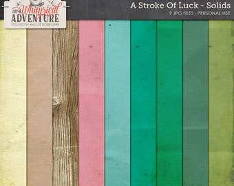 Cardstock, St Patrick's Day Paper Crafts, Lucky Charm Digital Scrapbook Papers, Luck Of The Irish, Instant Download, Emerald Green