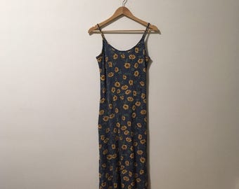90s sunflower dress | Etsy