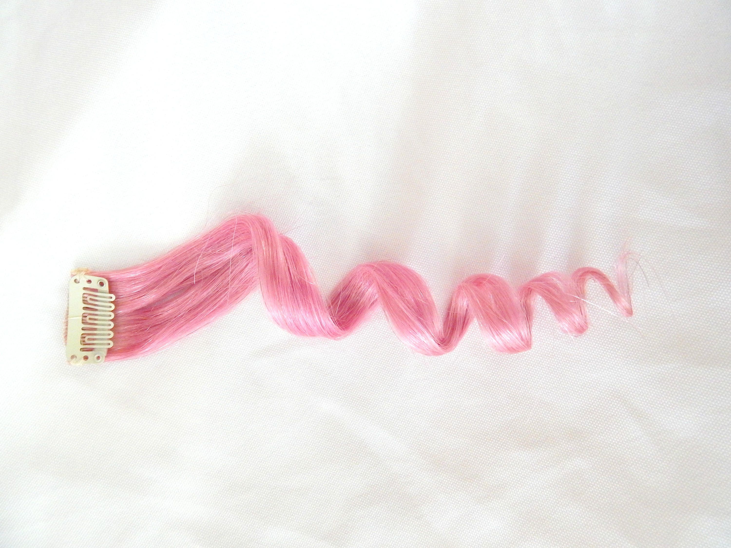 100 Human Hair Extensions Light Pastel Pink DOUBLE Wefted