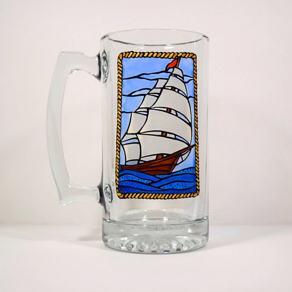 Old Ship Beer Glass Ship Beer Mug Clipper Ship Spanish