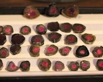 Watermelon Tourmaline Slices