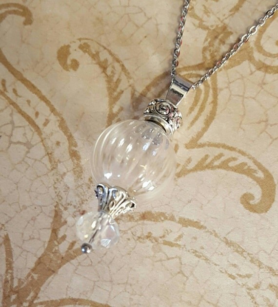 Fillable Keepsake Blown Glass Urn Necklace Blown Glass