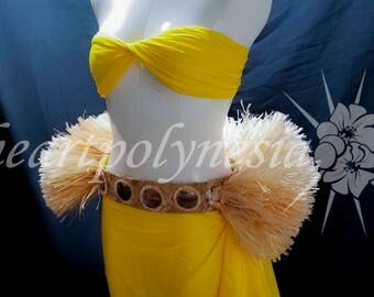 Tahitian costume banded half belt