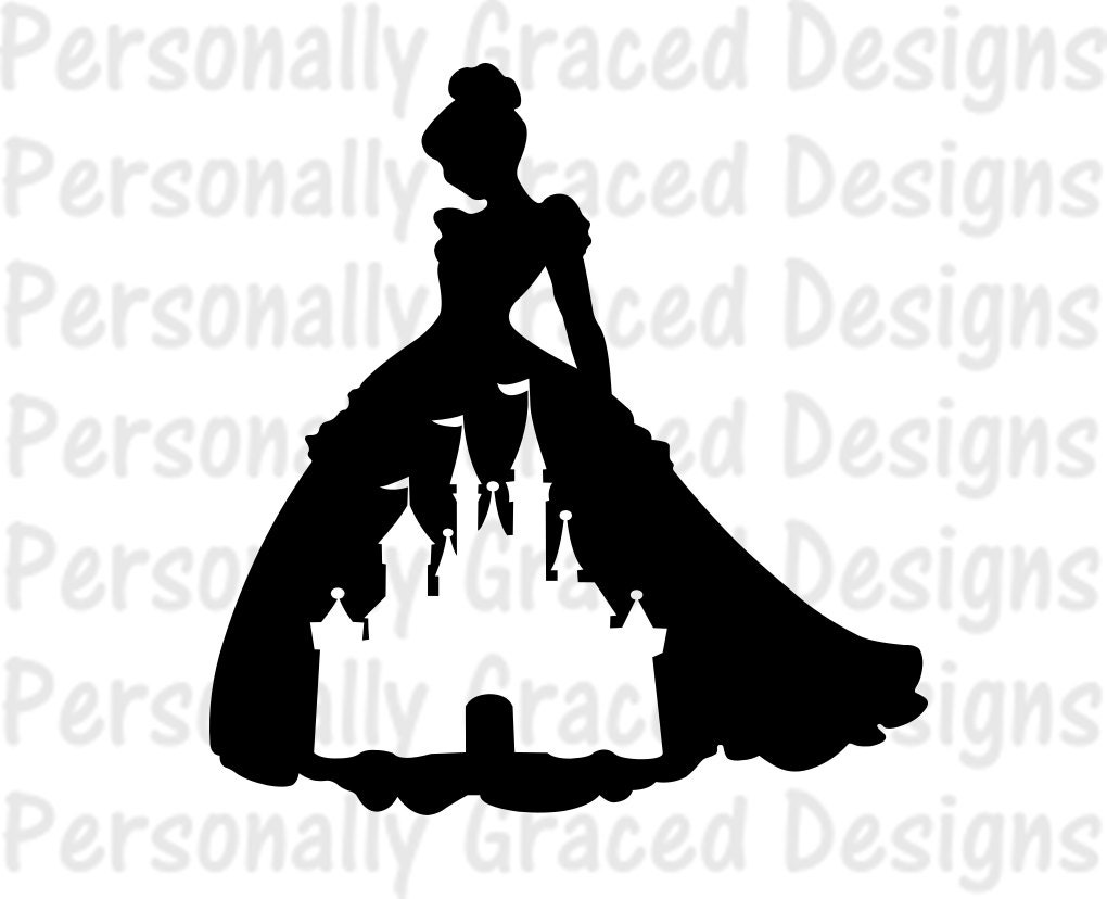 Download SVG DXF EPS Cut file Pretty Princess as Cinderella with