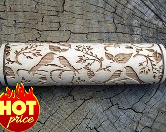 Gift for women Gift for wife Best friend gift New home Hostess gift for grandma Mom birthday gift under 20 Love Birds emboss rolling pin