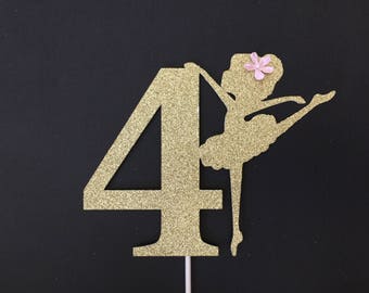 Ballerina cake topper,Happy Birthday,Twirl,Ballerina birthday cake topper,girls birthday,custom ballerina cake topper,glitter,ballet,1-Ct.