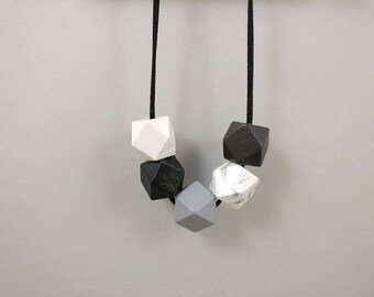 Marble Necklace | Geometric Necklace | Statement Necklace | Gift for her | Geometric Jewellery | Beaded necklace | Minimalist necklace | Geo