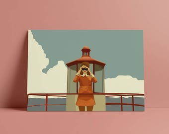 Moonrise Kingdom Suzy Bishop Printable Poster, Digital DOWNLOAD, Pop Culture, Wes Anderson Movie Illustration, Film Art Print