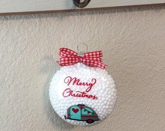 Christmas In July/ CIJ/ Camper Christmas Ornament/ Christmas Ornament/ Trailer Christmas Ornament/ Trailer/ Camper/ Merry Christmas