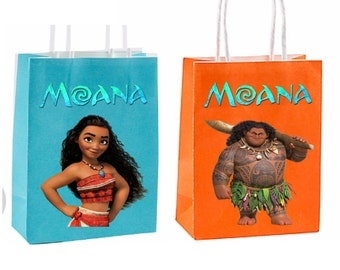 Moana Party Favor Bag Birthday Party Inspired Decorations & Decor instant download