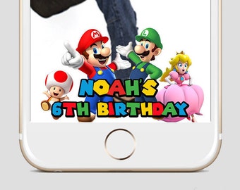Super Mario Bros Snapchat Filter | Super Mario Characters Birthday Snapchat Geofilters Snapchat Filters | Super Mario Birthday | Geofilters