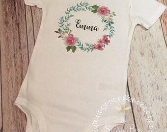 Infant Monogram, Infant Bodysuit, Monogram Shirt, Baby gift, Infant Clothes