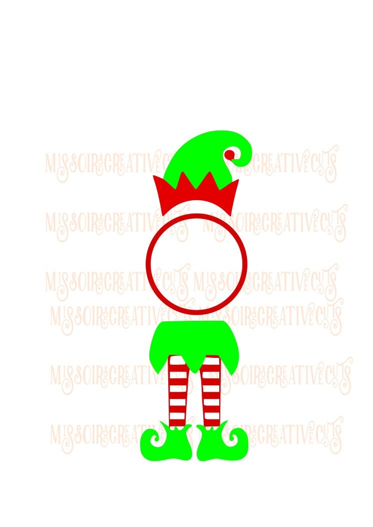 Download Elf Monogram SVG Cut file Christmas Cricut explore file